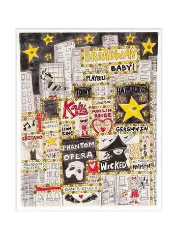 Broadway Baby Glitter Art Print