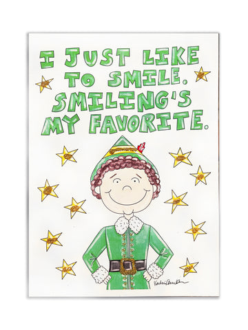 Elf Glitter Card