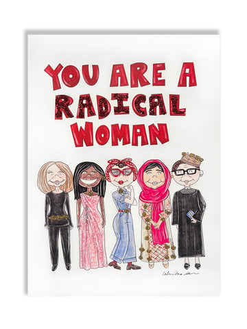 Radical Woman Glitter Card
