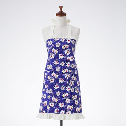 Blue Daisy Dots Allie Apron