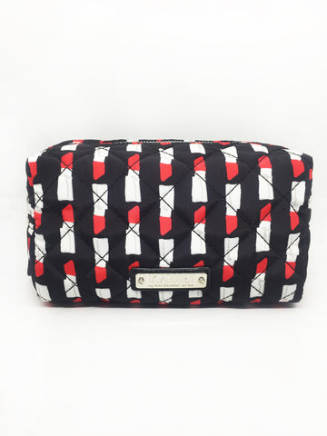 Quilted Lipstick Nylon Large Pouch