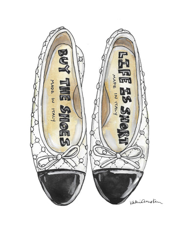Flat Shoes Watercolor Painting