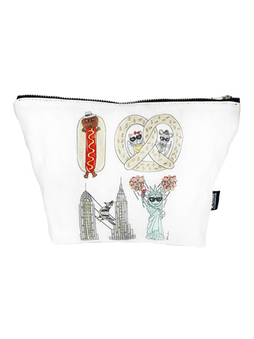 I Pretzel NY T Bottom Cosmetic Bag