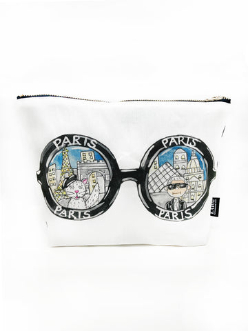 Paris Sunglasses T Bottom Cosmetic Bag