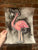 Fancy Flamingo Glitter Watercolor Painting