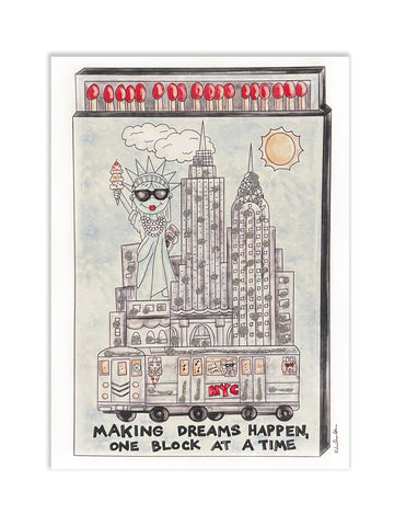 NYC Matchbook Glitter Card