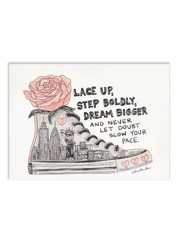 NYC Sneaker Glitter Card