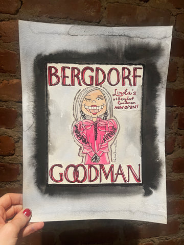 Bergdorf Glitter Watercolor Painting