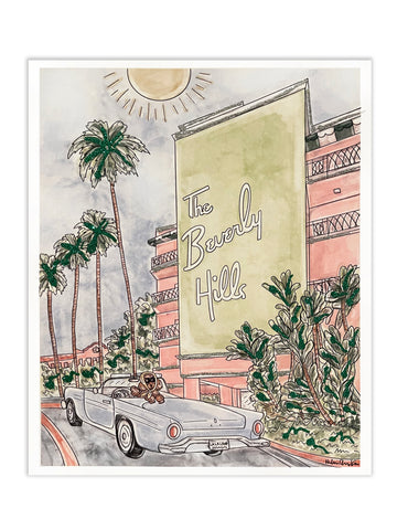 Beverly Hills Glitter Art Print