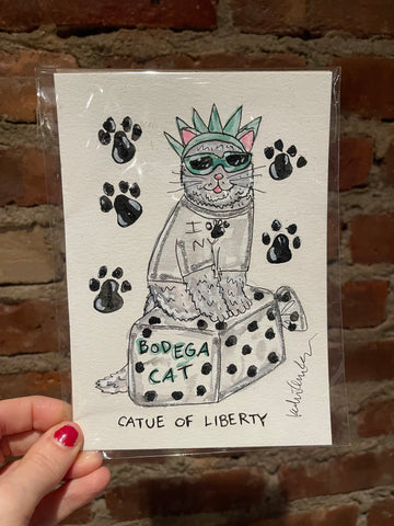 Bodega Cat Series - 5" x 7" Original Watercolor Paintings=