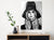 Black and White Hat Girl Acrylic Painting on Canvas