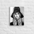 Black and White Hat Girl Acrylic Painting on Canvas