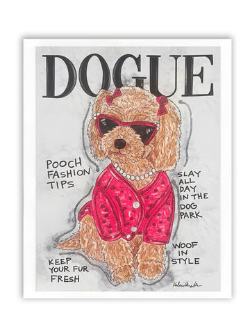 Custom Pet Magazine Cover Original Watercolor Painting