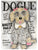 Dogue Glitter Original Watercolor Painting - Collector's Edition