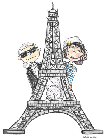 Glitter Eiffel Tower Watercolor Painting