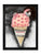 Flamingo Ice Cream Glitter Watercolor Painting