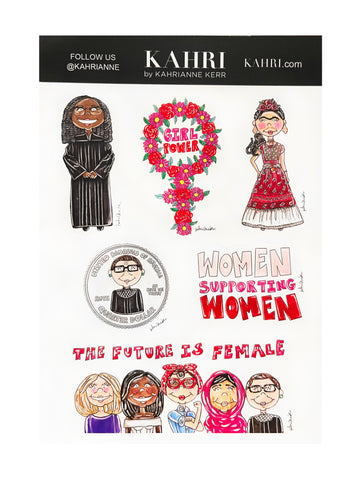 Girl Power Vinyl Stickers Sheet