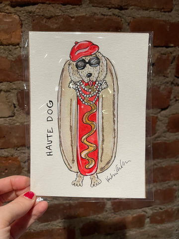 Hotdog Series - 5" x 7" Original Watercolor Paintings