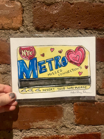 Metrocard Series - 5" x 7" Original Watercolor Paintings
