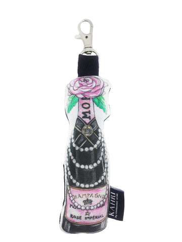 Mini Champagne Bottle Doll Bag Charm