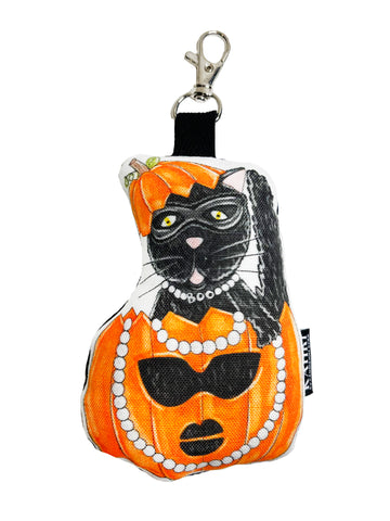Mini Pumpkin Cat Bag Charm