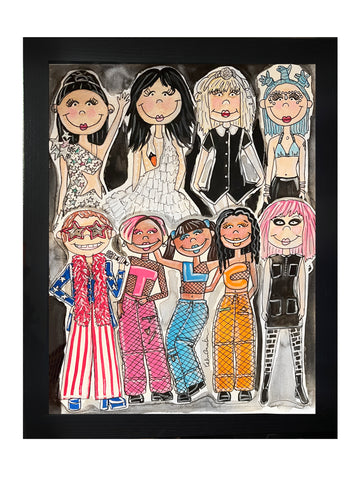 Music Icons 3 Collage Original Watercolor Painting