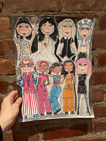 Music Icons 3 Collage Original Watercolor Painting