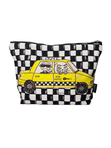 NYC Taxi T Bottom Cosmetic Bag