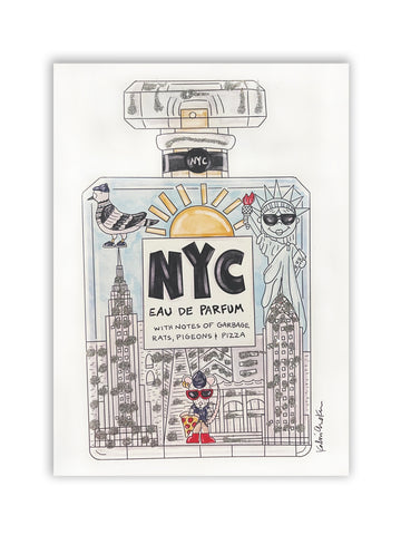 NYC Perfume Glitter Card