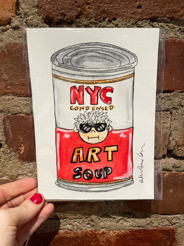 NYC Soup Series - 5" x 7" Original Watercolor Paintings