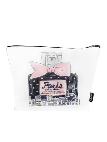 Paris Perfume T Bottom Cosmetic Bag
