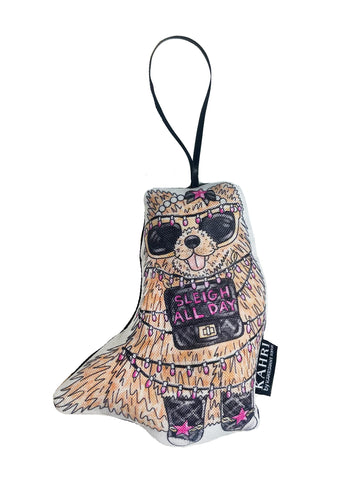 Mini Holiday Pomeranian Ornament