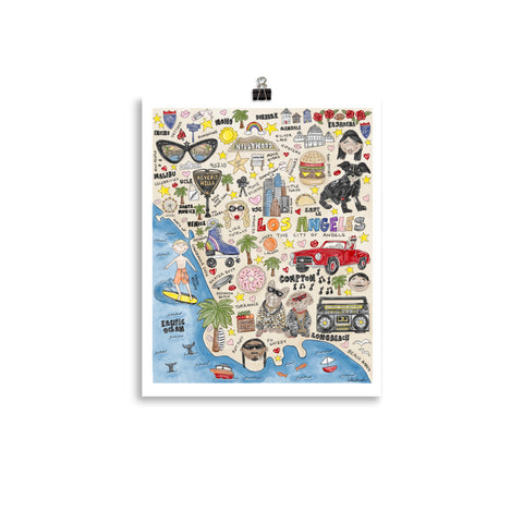 LA Map Print