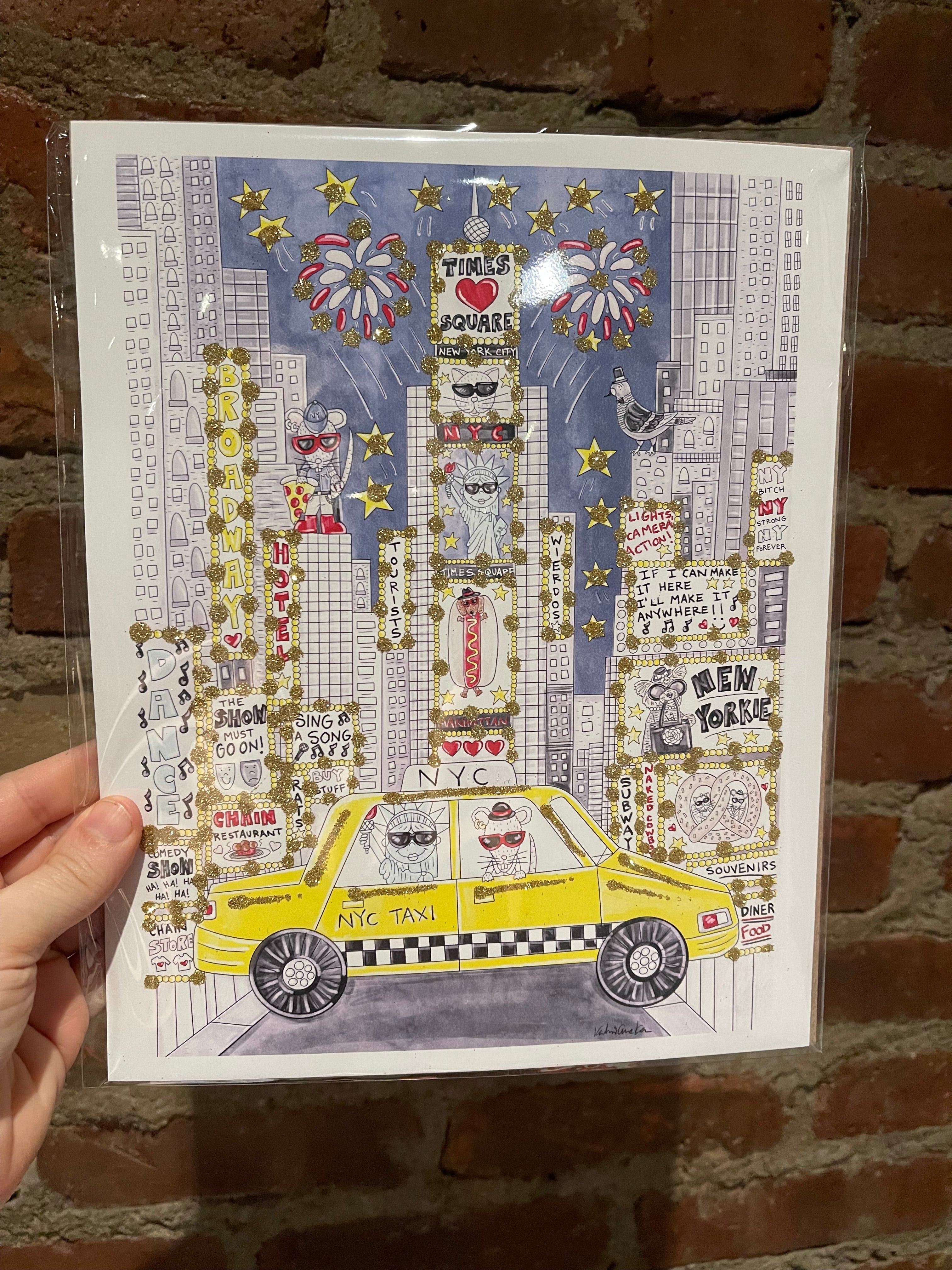 Times Square Glitter Art Print – Kahri by KahriAnne Kerr