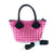 Pink Studded Canvas Mini Crossbody Tote