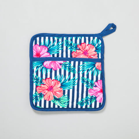 Hibiscus Stripes Pot Holder