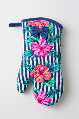 Hibiscus Stripes Oven Mitt