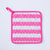 Pink Stripes Gold Dots Pot Holder