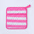 Pink Stripes Gold Dots Pot Holder