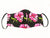 Pink Flower Face Mask with Filter Pocket