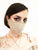 Metallic Golden Rose and Sand Cotton Linen Face Mask with Filter Pocket