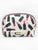 Lipstick White Glitter Vinyl Small Dome Cosmetic Bag