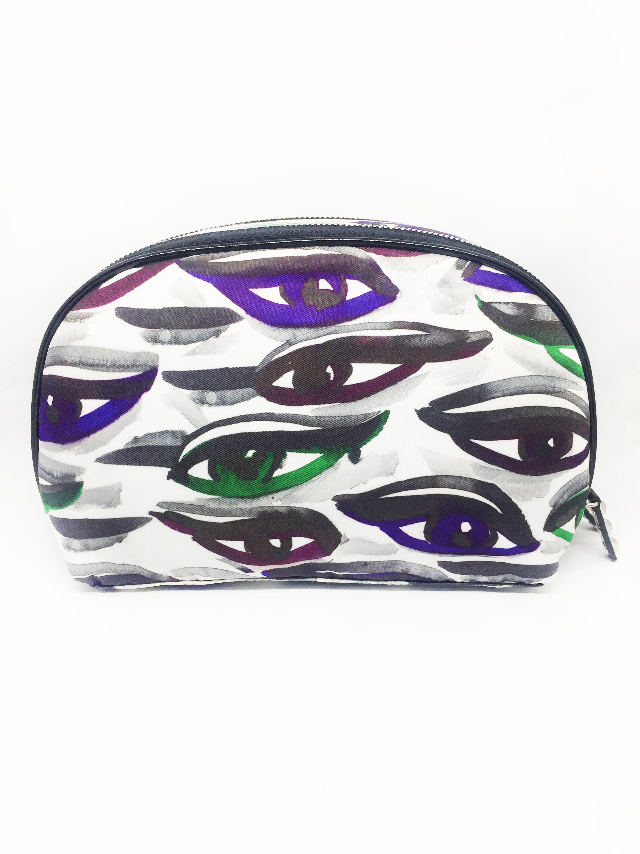 Eyes Nylon Large Double Zip Pouch – Kahri by KahriAnne Kerr