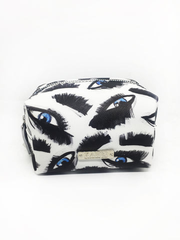 Lipstick White Glitter Large Cosmetic Bag – Kahri by KahriAnne Kerr