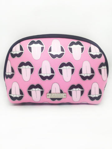 Black Oval Makeup Cosmetic Bag