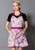 Purple Floral Stripes Kathleen Apron