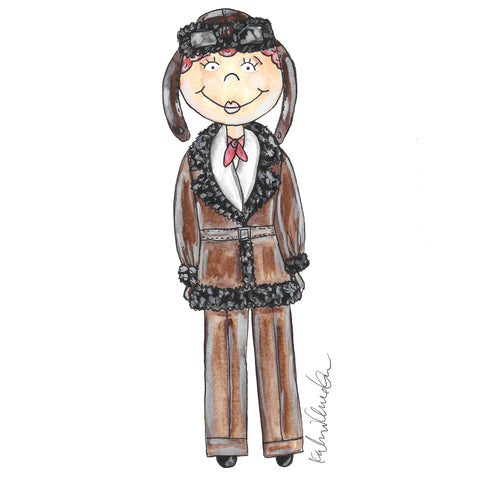 Little Amelia Earhart Illustration