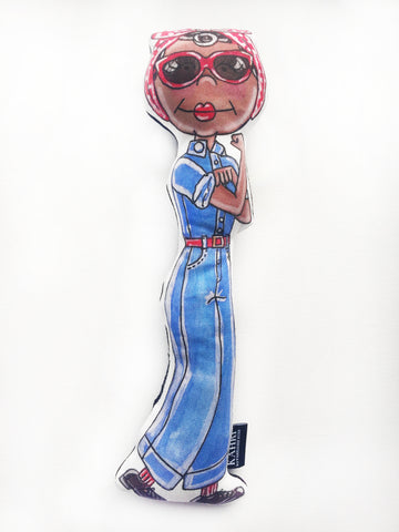 African American Rosie the Riveter Doll