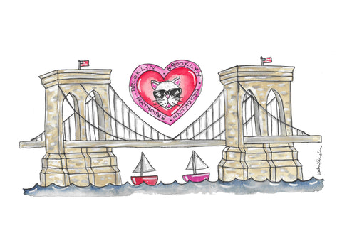 Brooklyn Bridge Watercolor Painting