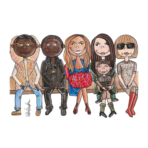 Front Row Fashion Week Illustration